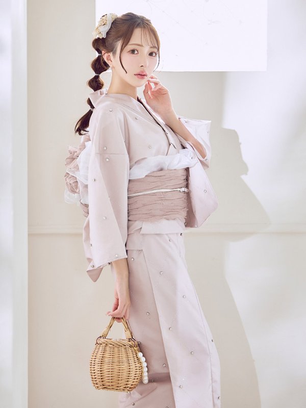 画像18: アーガイルビジュー浴衣【浴衣３点セット 浴衣/帯/下駄】[YMT] (18)