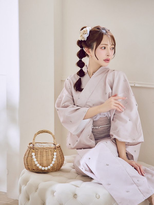 画像19: アーガイルビジュー浴衣【浴衣３点セット 浴衣/帯/下駄】[YMT] (19)