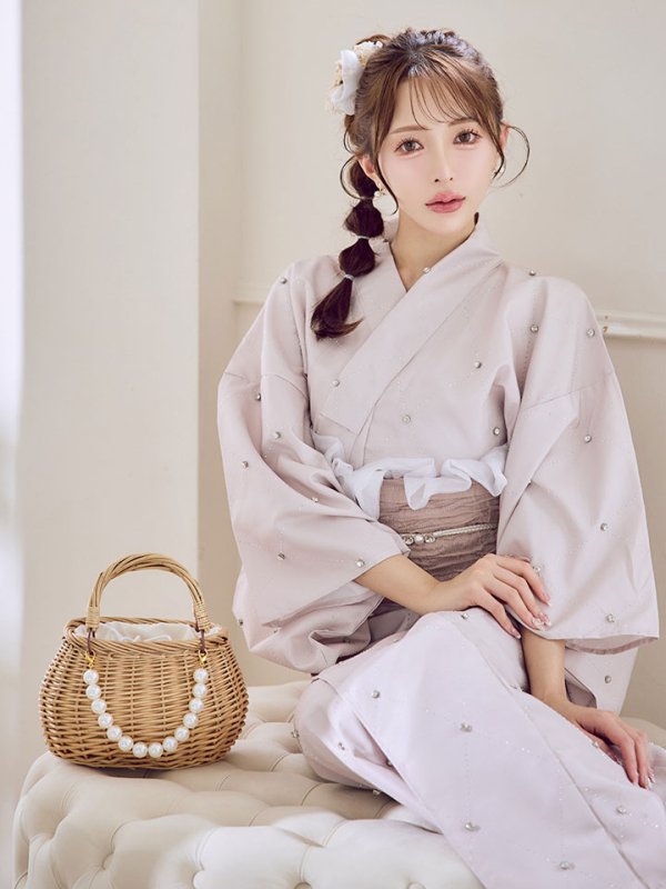 画像22: アーガイルビジュー浴衣【浴衣３点セット 浴衣/帯/下駄】[YMT] (22)