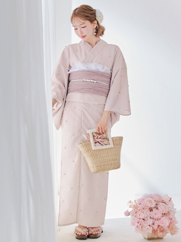 画像28: アーガイルビジュー浴衣【浴衣３点セット 浴衣/帯/下駄】[YMT] (28)