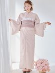 画像4: 【予約 / 5月中旬発送予定】アーガイルビジュー浴衣 OBI-siwa-204-wk-9-DusP / HIMO-906-yn-PEARL / HEKO-800-sb-5-W / YA-1075-kn-BE / GETA-01-kj-7-P/ [yo/YMT] (4)