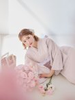 画像7: 【予約 / 5月中旬発送予定】アーガイルビジュー浴衣 OBI-siwa-204-wk-9-DusP / HIMO-906-yn-PEARL / HEKO-800-sb-5-W / YA-1075-kn-BE / GETA-01-kj-7-P/ [yo/YMT] (7)