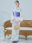 画像10: 【予約 / 5月中旬発送予定】水彩百合ナチュラルブルー浴衣【浴衣３点セット 浴衣/帯/下駄】OBI-g-500-kj-9-NV / HIMO-900-yn-4-GYxGY / HEKO-800-sb-8-DusBL / YA-1074-kn-BL / GETA-01-kj-2-BL / [y/YMT] (10)