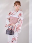 画像1: 【予約 / 5月中旬発送予定】レッドブラウンブーケ浴衣 OBI-siwa-200-kj-8-P / HIMO-900-yn-8-P / HEKO-800-sb-5-W / YA-1079-kj-8-W / GETA-01-kj-7-P/ [y/YMT] (1)