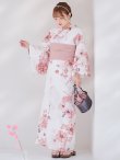 画像10: 【予約 / 5月中旬発送予定】レッドブラウンブーケ浴衣 OBI-siwa-200-kj-8-P / HIMO-900-yn-8-P / HEKO-800-sb-5-W / YA-1079-kj-8-W / GETA-01-kj-7-P/ [y/YMT] (10)