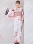 画像12: 【予約 / 5月中旬発送予定】レッドブラウンブーケ浴衣 OBI-siwa-200-kj-8-P / HIMO-900-yn-8-P / HEKO-800-sb-5-W / YA-1079-kj-8-W / GETA-01-kj-7-P/ [y/YMT] (12)