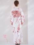 画像18: 【予約 / 5月中旬発送予定】レッドブラウンブーケ浴衣 OBI-siwa-200-kj-8-P / HIMO-900-yn-8-P / HEKO-800-sb-5-W / YA-1079-kj-8-W / GETA-01-kj-7-P/ [y/YMT] (18)