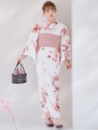 画像3: 【予約 / 5月中旬発送予定】レッドブラウンブーケ浴衣 OBI-siwa-200-kj-8-P / HIMO-900-yn-8-P / HEKO-800-sb-5-W / YA-1079-kj-8-W / GETA-01-kj-7-P/ [y/YMT] (3)