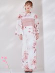 画像4: 【予約 / 5月中旬発送予定】レッドブラウンブーケ浴衣 OBI-siwa-200-kj-8-P / HIMO-900-yn-8-P / HEKO-800-sb-5-W / YA-1079-kj-8-W / GETA-01-kj-7-P/ [y/YMT] (4)