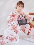 画像5: 【予約 / 5月中旬発送予定】レッドブラウンブーケ浴衣 OBI-siwa-200-kj-8-P / HIMO-900-yn-8-P / HEKO-800-sb-5-W / YA-1079-kj-8-W / GETA-01-kj-7-P/ [y/YMT] (5)