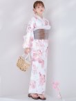 画像13: 【予約 / 5月中旬発送予定】ニュアンスピンク水彩朝顔浴衣 OBI-g-500-kj-7-GYGE / HIMO-900-yn-8-P / HEKO-800-sb-5-W / YA-924-cm-PBE / YA-1081-kj-WPG / GETA-01-kj-7-P / [y/YMT] (13)