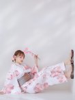 画像2: 【予約 / 5月中旬発送予定】ニュアンスピンク水彩朝顔浴衣 OBI-g-500-kj-7-GYGE / HIMO-900-yn-8-P / HEKO-800-sb-5-W / YA-924-cm-PBE / YA-1081-kj-WPG / GETA-01-kj-7-P / [y/YMT] (2)