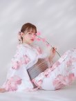 画像3: 【予約 / 5月中旬発送予定】ニュアンスピンク水彩朝顔浴衣 OBI-g-500-kj-7-GYGE / HIMO-900-yn-8-P / HEKO-800-sb-5-W / YA-924-cm-PBE / YA-1081-kj-WPG / GETA-01-kj-7-P / [y/YMT] (3)