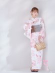 画像9: 【予約 / 5月中旬発送予定】ニュアンスピンク水彩朝顔浴衣 OBI-g-500-kj-7-GYGE / HIMO-900-yn-8-P / HEKO-800-sb-5-W / YA-924-cm-PBE / YA-1081-kj-WPG / GETA-01-kj-7-P / [y/YMT] (9)