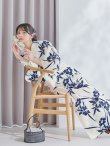 画像14: 【予約 / 5月中旬発送予定】蒼菖蒲柄浴衣 OBI-hira-100-ok-4-DusBL / HIMO-900-yn-4-GYxGY / / YA-1002-kj-BL / GETA-01-kj-2-BL/ [y/OF01] (14)