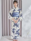 画像4: 【予約 / 5月中旬発送予定】蒼菖蒲柄浴衣 OBI-hira-100-ok-4-DusBL / HIMO-900-yn-4-GYxGY / / YA-1002-kj-BL / GETA-01-kj-2-BL/ [y/OF01] (4)