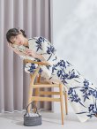 画像5: 【予約 / 5月中旬発送予定】蒼菖蒲柄浴衣 OBI-hira-100-ok-4-DusBL / HIMO-900-yn-4-GYxGY / / YA-1002-kj-BL / GETA-01-kj-2-BL/ [y/OF01] (5)