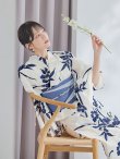 画像7: 【予約 / 5月中旬発送予定】蒼菖蒲柄浴衣 OBI-hira-100-ok-4-DusBL / HIMO-900-yn-4-GYxGY / / YA-1002-kj-BL / GETA-01-kj-2-BL/ [y/OF01] (7)
