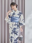 画像8: 【予約 / 5月中旬発送予定】蒼菖蒲柄浴衣 OBI-hira-100-ok-4-DusBL / HIMO-900-yn-4-GYxGY / / YA-1002-kj-BL / GETA-01-kj-2-BL/ [y/OF01] (8)
