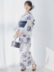 画像10: 【予約 / 5月中旬発送予定】牡丹流れる清流浴衣 OBI-siwa-204-wk-4-NV / HIMO-900-yn-1-B / / YA-953-kn-BL / GETA-01-kj-2-BL/ [/OF01] (10)