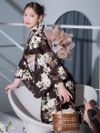 画像1: 【予約 / 5月下旬発送予定】ブラウン地の宵染牡丹浴衣 OBI-g-500-kj-7-GYGE / HIMO-900-yn-7-MOC / HEKO-800-sb-11-MOC / YA-594-kj-CL / GETA-02-ok-4-MOC / [y/YMT] (1)