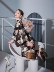 画像14: 【予約 / 5月下旬発送予定】ブラウン地の宵染牡丹浴衣 OBI-g-500-kj-7-GYGE / HIMO-900-yn-7-MOC / HEKO-800-sb-11-MOC / YA-594-kj-CL / GETA-02-ok-4-MOC / [y/YMT] (14)