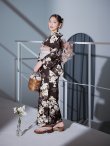 画像6: 【予約 / 5月下旬発送予定】ブラウン地の宵染牡丹浴衣 OBI-g-500-kj-7-GYGE / HIMO-900-yn-7-MOC / HEKO-800-sb-11-MOC / YA-594-kj-CL / GETA-02-ok-4-MOC / [y/YMT] (6)