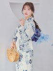 画像11: 南風に揺れる青花浴衣 OBI-g-500-kj-9-NV / HIMO-900-yn-5-IV / HEKO-800-sb-8-DusBL / YA-1067-kn-BL / GETA-01-kj-2-BL / [YMT] (11)