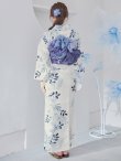 画像17: 南風に揺れる青花浴衣 OBI-g-500-kj-9-NV / HIMO-900-yn-5-IV / HEKO-800-sb-8-DusBL / YA-1067-kn-BL / GETA-01-kj-2-BL / [YMT] (17)