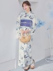 画像3: 南風に揺れる青花浴衣 OBI-g-500-kj-9-NV / HIMO-900-yn-5-IV / HEKO-800-sb-8-DusBL / YA-1067-kn-BL / GETA-01-kj-2-BL / [YMT] (3)