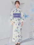 画像4: 南風に揺れる青花浴衣 OBI-g-500-kj-9-NV / HIMO-900-yn-5-IV / HEKO-800-sb-8-DusBL / YA-1067-kn-BL / GETA-01-kj-2-BL / [YMT] (4)