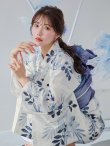 画像6: 南風に揺れる青花浴衣 OBI-g-500-kj-9-NV / HIMO-900-yn-5-IV / HEKO-800-sb-8-DusBL / YA-1067-kn-BL / GETA-01-kj-2-BL / [YMT] (6)