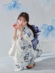 画像8: 南風に揺れる青花浴衣 OBI-g-500-kj-9-NV / HIMO-900-yn-5-IV / HEKO-800-sb-8-DusBL / YA-1067-kn-BL / GETA-01-kj-2-BL / [YMT] (8)