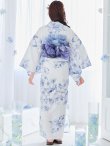 画像17: モダンフラワー大人エレガント浴衣 OBI-g-500-kj-9-NV / HIMO-906-yn-IV / HEKO-800-sb-8-DusBL / YA-1016-kj-GY / GETA-01-kj-2-BL/ [YMT] (17)