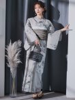 画像13: クラシカルフラワー大人モード浴衣 OBI-siwa-204-wk-3-LGY / HIMO-900-yn-3-GYxGD / HEKO-800-sb-5-W / YA-1016-kj-GY / GETA-01-kj-3-IV/ [YMT] (13)