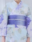画像16: アンティークブルーローズ浴衣 OBI-g-500-kj-9-NV / HIMO-906-yn-PEARL / HEKO-800-sb-5-W / YA-1001-kj-BL / GETA-02-ok-2-IV/ [YMT] (16)