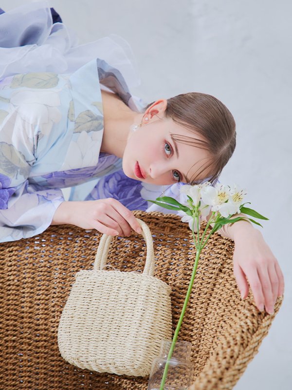 画像9: 【即日発送】アンティークブルーローズ浴衣【浴衣３点セット 浴衣/帯/下駄】[YMT] (9)