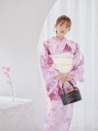 画像10: アンティーク薔薇浴衣【浴衣３点セット 浴衣/帯/下駄】OBI-siwa-200-kj-13-OW / HIMO-900-yn-5-IV / HEKO-800-sb-5-W / YA-1079-kj-8-W / GETA-01-kj-7-P / [YMT] (10)