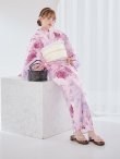画像14: アンティーク薔薇浴衣【浴衣３点セット 浴衣/帯/下駄】OBI-siwa-200-kj-13-OW / HIMO-900-yn-5-IV / HEKO-800-sb-5-W / YA-1079-kj-8-W / GETA-01-kj-7-P / [YMT] (14)