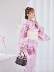 画像8: アンティーク薔薇浴衣【浴衣３点セット 浴衣/帯/下駄】OBI-siwa-200-kj-13-OW / HIMO-900-yn-5-IV / HEKO-800-sb-5-W / YA-1079-kj-8-W / GETA-01-kj-7-P / [YMT] (8)