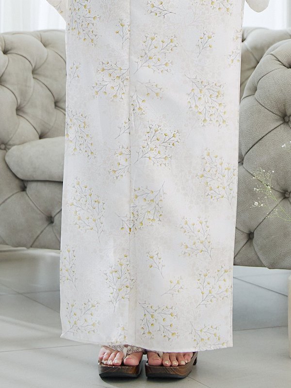 画像15: 【即日発送】草花模様浴衣【浴衣３点セット 浴衣/帯/下駄】[YMT] (15)