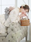 画像2: 【予約 / 5月下旬発送予定】草花模様浴衣 OBI-siwa-202-ok-3-GY / HIMO-900-yn-7-MOC / HEKO-800-sb-11-MOC / YA-1078-wk-IV / YA-1081-kj-W / GETA-02-ok-4-MOC / [y/OF01] (2)
