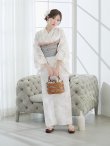 画像5: 【予約 / 5月下旬発送予定】草花模様浴衣 OBI-siwa-202-ok-3-GY / HIMO-900-yn-7-MOC / HEKO-800-sb-11-MOC / YA-1078-wk-IV / YA-1081-kj-W / GETA-02-ok-4-MOC / [y/OF01] (5)