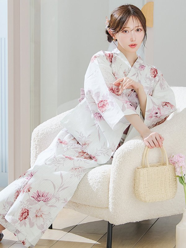 画像15: 【即日発送】アネモネダリア浴衣【浴衣３点セット 浴衣/帯/下駄】[YMT] (15)