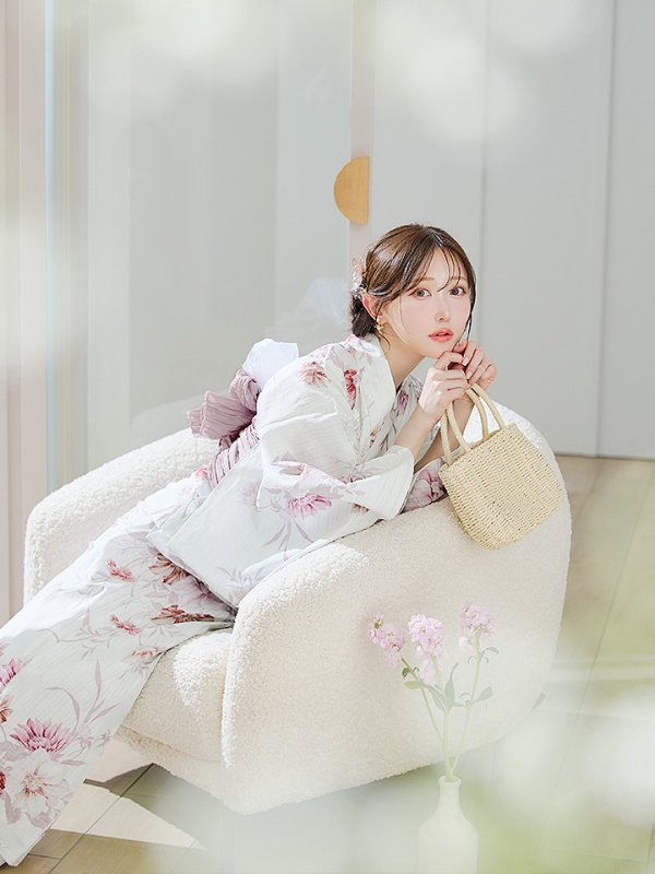 画像18: 【即日発送】アネモネダリア浴衣【浴衣３点セット 浴衣/帯/下駄】[YMT] (18)