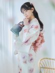 画像10: 【予約 / 5月下旬発送予定】水彩ピンクパープル花柄浴衣 OBI-siwa-200-kj-8-P / HIMO-900-yn-8-P / HEKO-800-sb-5-W / YA-1016-kj-P / GETA-02-ok-8-RoseP / [y/OF01] (10)