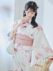 画像15: 【予約 / 5月下旬発送予定】水彩ピンクパープル花柄浴衣 OBI-siwa-200-kj-8-P / HIMO-900-yn-8-P / HEKO-800-sb-5-W / YA-1016-kj-P / GETA-02-ok-8-RoseP / [y/OF01] (15)
