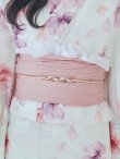 画像19: 【予約 / 5月下旬発送予定】水彩ピンクパープル花柄浴衣 OBI-siwa-200-kj-8-P / HIMO-900-yn-8-P / HEKO-800-sb-5-W / YA-1016-kj-P / GETA-02-ok-8-RoseP / [y/OF01] (19)