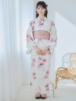 画像4: 【予約 / 5月下旬発送予定】水彩ピンクパープル花柄浴衣 OBI-siwa-200-kj-8-P / HIMO-900-yn-8-P / HEKO-800-sb-5-W / YA-1016-kj-P / GETA-02-ok-8-RoseP / [y/OF01] (4)