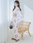 画像6: 【予約 / 5月下旬発送予定】水彩ピンクパープル花柄浴衣 OBI-siwa-200-kj-8-P / HIMO-900-yn-8-P / HEKO-800-sb-5-W / YA-1016-kj-P / GETA-02-ok-8-RoseP / [y/OF01] (6)